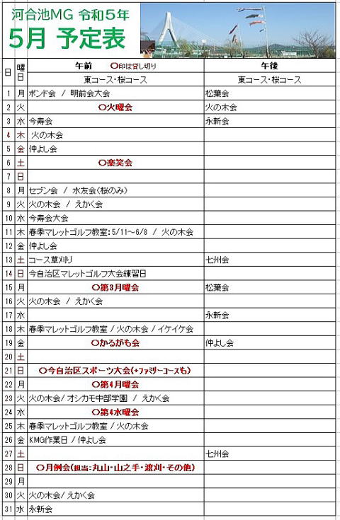 豊田市マレットゴルフ協会 ニュース